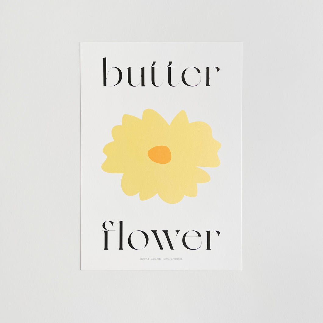 A4 Flower Poster - BUTTER